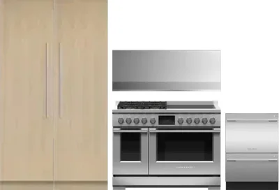 5 Piece Package Includes Refrigerator, Freezer, Range, Hood And Dishwasher